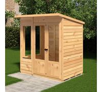 Shire Alora 6 ft x 4 ft Overlap Summerhouse, Brown