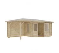 Shire Corner Log Cabin 44 mm Amarrillo, Brown