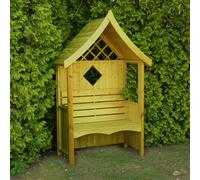 Shire Arum Arbour Garden Arch Seat Approx 4 x 2 Feet in Brown Shire Brown