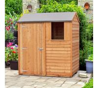 Shire Ashworth 6' 2" x 4' 4" Reverse Apex Shed - Premium Pressure Treated Overlap
