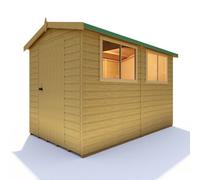Shire Atlas Workshop Apex Shed Workshop 10X6 Single Door 19mm Loglap