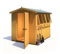 Shire Atlas Workshop Apex Shed Workshop 8X6 Single Door 19mm Loglap