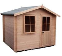 Shires Avesbury Log Cabin Home Office Garden Room Approx 9 x 9 Feet in Natural Shires Natural