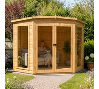 Shire Barclay Shiplap Summerhouse Garden Sun Room Approx 7 X 7 Feet