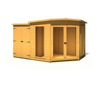 Shire 8x12 Barclay Dip Treated Summerhouse With Side Shed