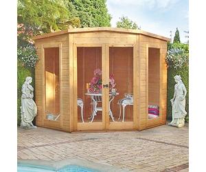 Shire Barclay 9' 9" x 9' 9" Flat Summerhouse - Premium Dip Treated Shiplap