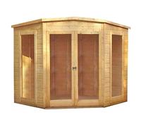 Shire Barclay Shiplap Summerhouse Garden Sun Room Approx 8 x 8 Feet in Brown Shire Brown