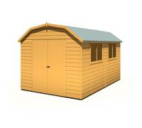 Shire Barn 12 ft x 8 ft Shed Workshop, Brown