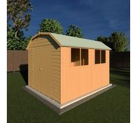 Shire Barn 9' 9" x 7' 10" Barn Shed - Premium Coated Shiplap