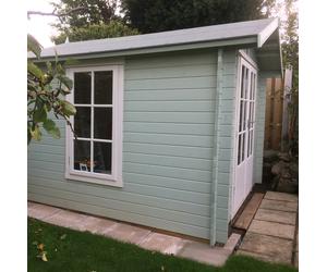 Shire Barn ale 7x7 Log Cabin 19mm interlock Cladding