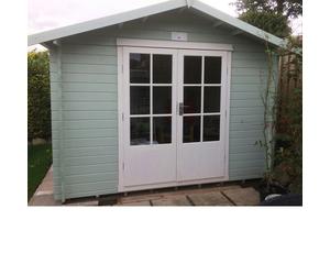 Shire Barn ale 8x8 Log Cabin 19mm interlock Cladding