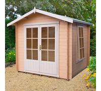 Shire Barnsdale 7' 4" x 7' 7" Apex Log Cabin - Premium 19mm Cladding Log Clad