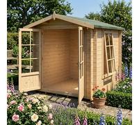 Shire Barnsdale 7x7 Log Cabin 19mm interlock Cladding