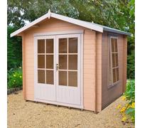 Shire Barnsdale 8' 3" x 8' 7" Apex Log Cabin - Premium 19mm Cladding Log Clad