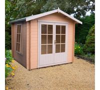 Shire Barnsdale 9' 9" x 9' 9" Apex Log Cabin - Premium 19mm Cladding Log Clad