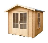 Shire Barnsdale 2.7m x 2.7m Wooden Log Cabin Summerhouse (19mm)