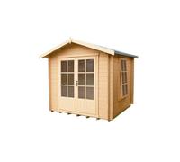 Shire Barnsdale Log Cabin Home Office Garden Room Approx 9 x 9 Feet in Brown Shire Brown