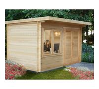 Shire Belgravia 11' 9" x 11' 9" Pent Log Cabin - Premium 34mm Cladding Tongue & Groove
