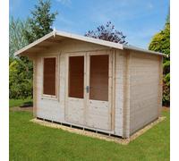 Shire Berryfield Log Cabin 13X10 With Double Doors And Opening Windows