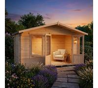 Shire Berryfield Log Cabin 13X6 With Double Doors And Opening Windows