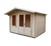 Shire Berryfield Log Cabin Home Office Garden Room Approx 11 X 10 Feet