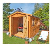 Shires Bison Handmade Garden Shed Approx 20 x 10 Feet in Brown Shires Brown