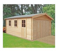 Shire Bradenham 12' 5" x 14' 8" Reverse Apex Garage - Premium 28mm Cladding Tongue & Groove