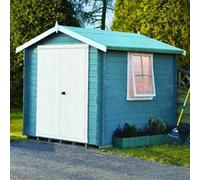 Shire Bradley 19 mm Log Cabin 10 x 10 Feet in Blue Shire Blue