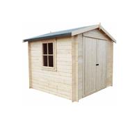 Shire Bradley 19 mm Log Cabin 7 x 7 Feet in Light Tan Shire Light Tan