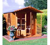 Shire Buckingham & Veranda 7x10 12mm interlock Clad wooden Summerhouse