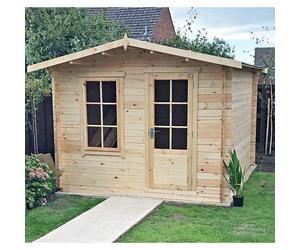 Shire Bucknells 12' x 12' Apex Log Cabin - Premium 28mm Cladding Tongue & Groove