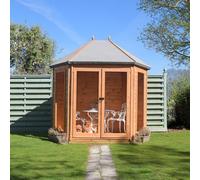 Shire Buttermere Hexagonal 8X7Ft Summerhouse With 2 Opening Windows
