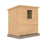 Shire Caldey Pent Shed Single Door 6X4 12mm Shiplap Style A