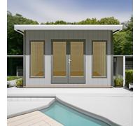 Shire Cali 12' 5" x 12' Pent Garden Office - Premium Wax Board