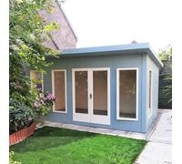 Shire Cali 12' 5" x 15' 6" Pent Garden Office - Premium Wax Board