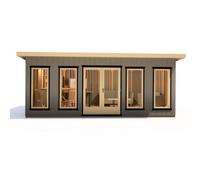 Shire Cali 20 X 12 Feet Pent 1 Garden Office - Osb/mdf - L456 X W616.7 X H246.1 Cm