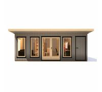 Shire Cali 20 X 8 Feet Pent And Storage Garden Office - Osb/mdf - L334 X W616.7 X H246.1 Cm
