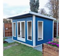 Shire Cali 8' 5" x 12' Pent Garden Office - Premium Wax Board
