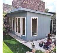 Shire Cali 8' 5" x 15' 6" Pent Garden Office - Premium Wax Board
