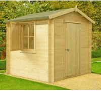 Shire Camelot Log Cabin Home Office Garden Room Approx 7 X 7 Feet