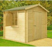 Shire Camelot Log Cabin Home Office Garden Room Approx 8 X 8 Feet