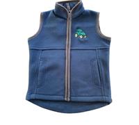 shire classics Boys/Girls tractor fleece gilet with brown trim (UK, Age, 2 Years, 3 Years, Regular, Green tractor)