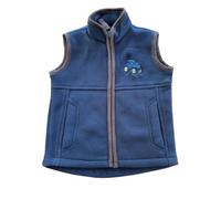 shire classics Boys/Girls tractor fleece gilet with brown trim (UK, Age, 4 Years, 5 Years, Regular, Blue Tractor)
