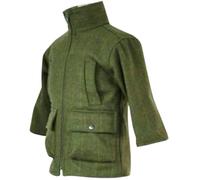 SHIRE CLASSICS BOYS TWEED SHOOTING JACKET COAT AND CAP (GREEN, 1-2 YEARS JACKET)
