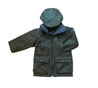 shire classics BOYS TWEED SHOOTING JACKET COAT AND CAP (GREEN, CAP 6-10 YEARS)