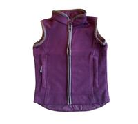 shire classics childrens fleece gilet with leather effect trim ages 1-16 years (UK, Age, 2 Years, 3 Years, Regular, Aubergine)