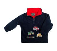 SHIRE CLASSICS Childs Tractor Half Zip Fleece Jumper/TOP (Large 6-7 Years) Navy