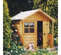 Shire Club Playhouse Kid's Wendy House in Brown Shire Brown