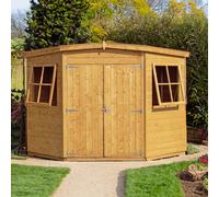 Shire Corner 6' 6" x 6' 6" Flat Shed - Premium Dip Treated Shiplap