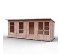 Shire 16x6 Dahlia Pent Summerhouse 12mm Shiplap interlock cladding